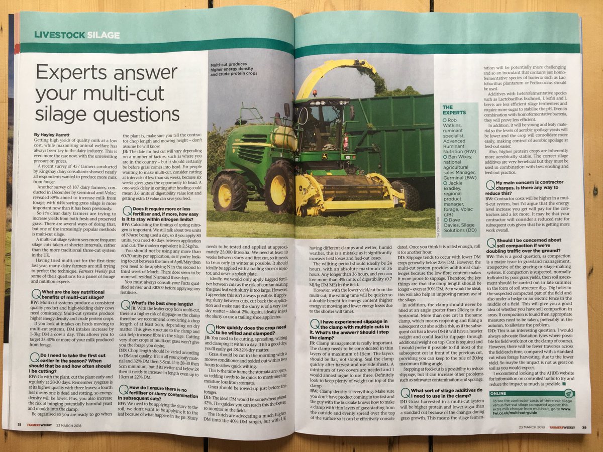 Looking to improve forage quality? <a href="/ARNRobWatkins/">Rob Watkins</a> has been answering your questions on increasing cutting frequency in this months <a href="/britishdairying/">British Dairying</a> and last weeks <a href="/FarmersWeekly/">Farmers Weekly</a>!