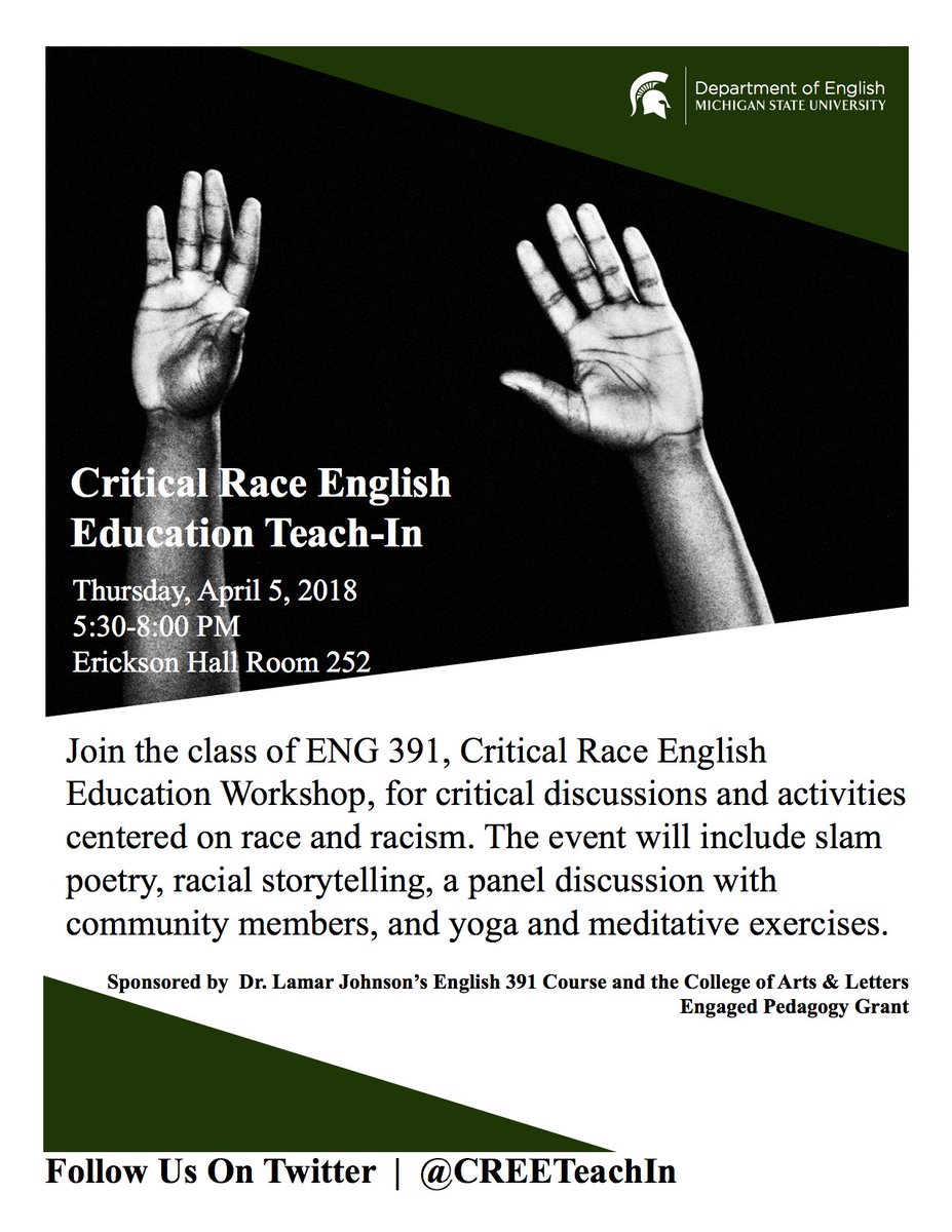 GOgreenGOwrite's tweet photo. Another great, student-led #EnglishEd event coming up on campus. Please RT. https://t.co/z94DD5x06R