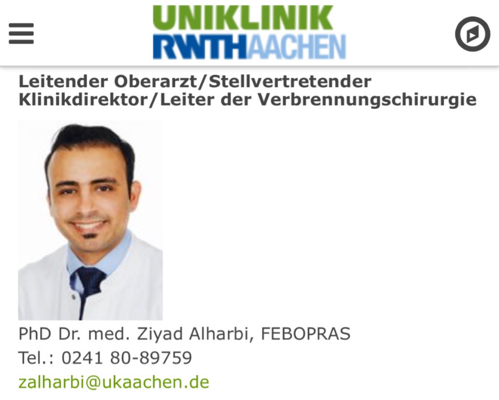 ZiyadAlharbi83's tweet image. ٩ سنوات في #المانيا كانت رحلة رائعة تم الحصول فيها على البورد الأوروبي والبورد الألماني بجراحة التجميل والترميم والبورد الألماني في جراحة اليد والدكتوراه الألمانية في الطب وعملي فيها كإستشاري ورئيس وحدة #الحروق 

شكرًا وطني #السعودية شكرًا أهلي وزوجتي وكل محب. شكرًا @KAMC_MAKKAH