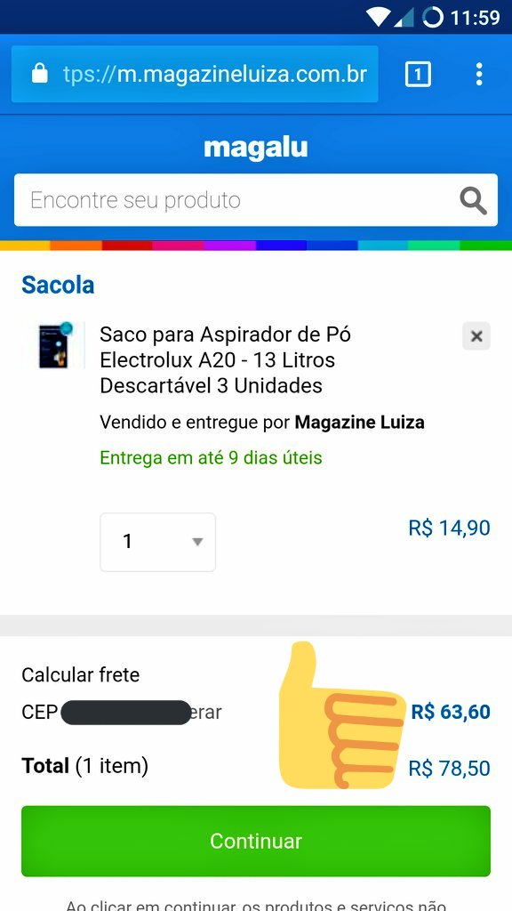 LeandroSe's tweet photo. Fui tentar comprar um produto BA internet, preço ta bom mas com esse frete complicou vem de taxi lá de São Paulo? @magazineluiza https://t.co/fyYYuN1qBn