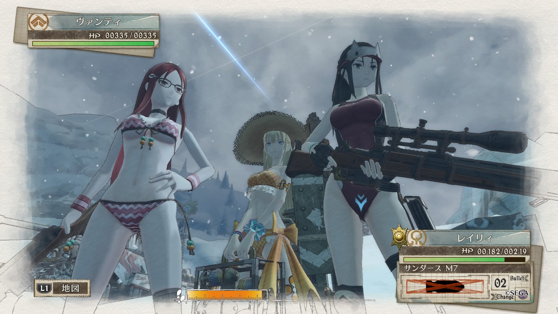 がむじ 吹雪の中 水着でも進軍するe小隊 Valkyria 戦ヴァル4