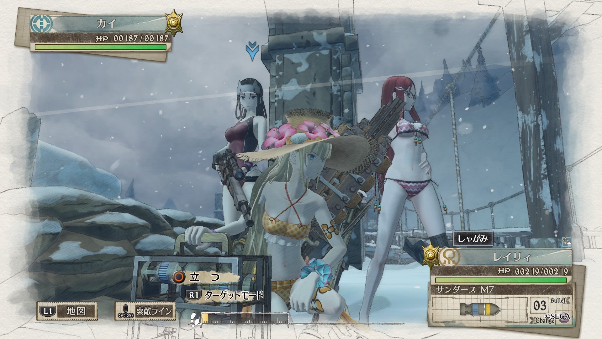 がむじ 吹雪の中 水着でも進軍するe小隊 Valkyria 戦ヴァル4