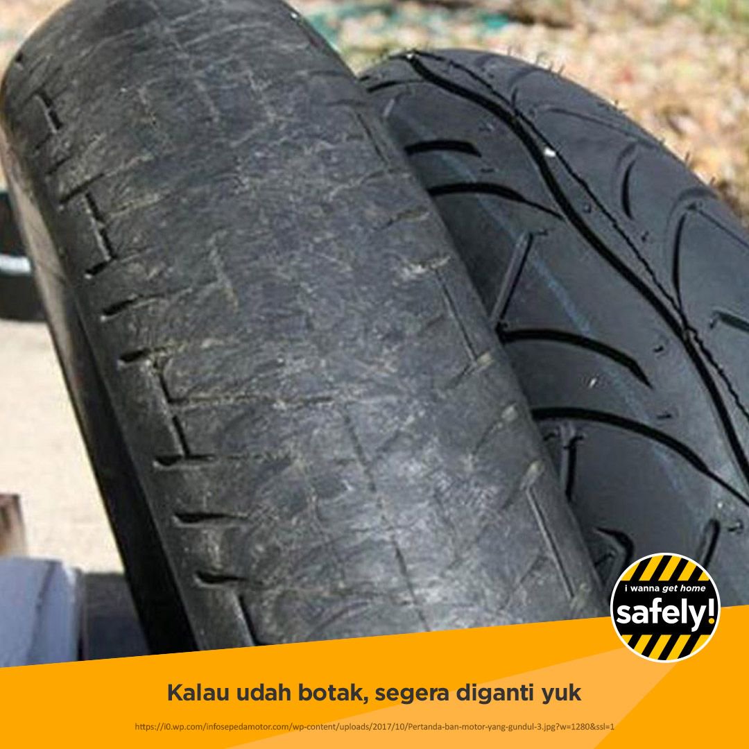 Ban yang sudah botak bisa menyebabkan kecelakaan, lho, Sudah periksa ban kendaraanmu belum?