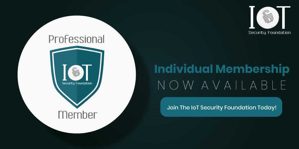 IoTSF professional membership for individuals is now available. IoTSF welcomes individuals across the technology landscape, from security experts, business managers, government staff &amp; more, to join the mission to make it safe to connect iotsecurityfoundation.org/iot-security-f…  #IoT #IoTSecurity