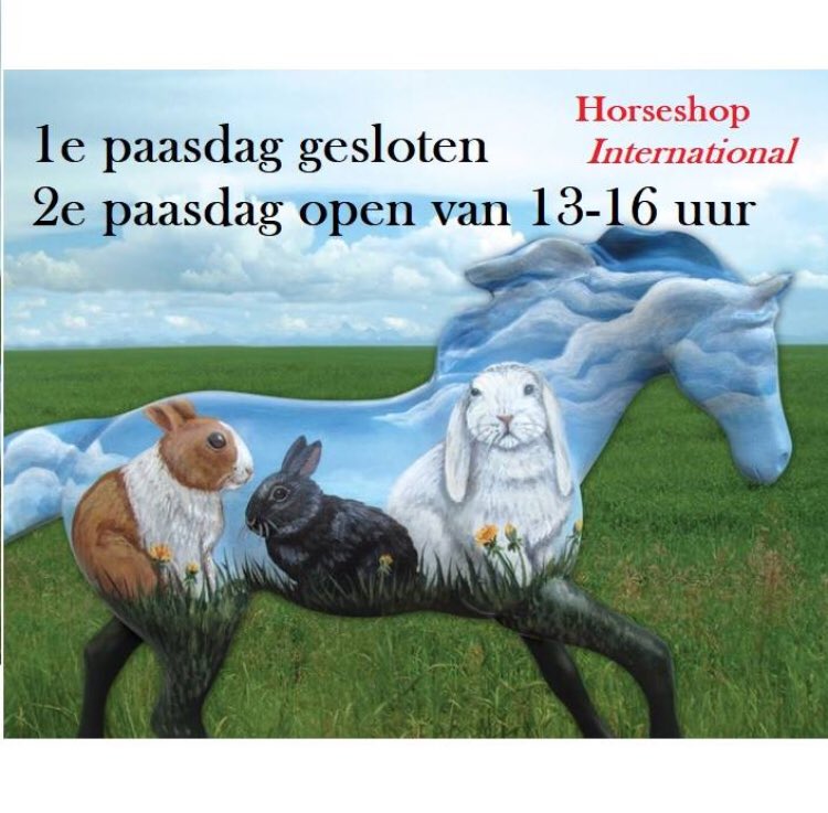 Update Openingstijden: goede vrijdag 10-17. Zat 10-17 en 1e paasd gesloten. 2e paasdag open va. 13-16 uur. horseshopinternational.nl #capelleaandenijssel #ruitersport #paardrijden