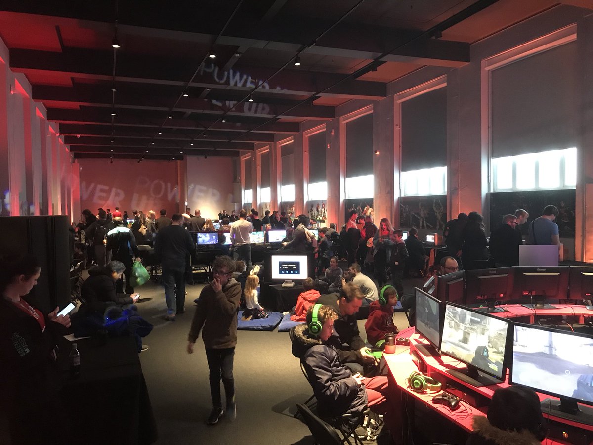 Working at #PowerUp at the Science Museum, amazing set up! If you’re in London over the next couple of weeks and love gaming check it out!