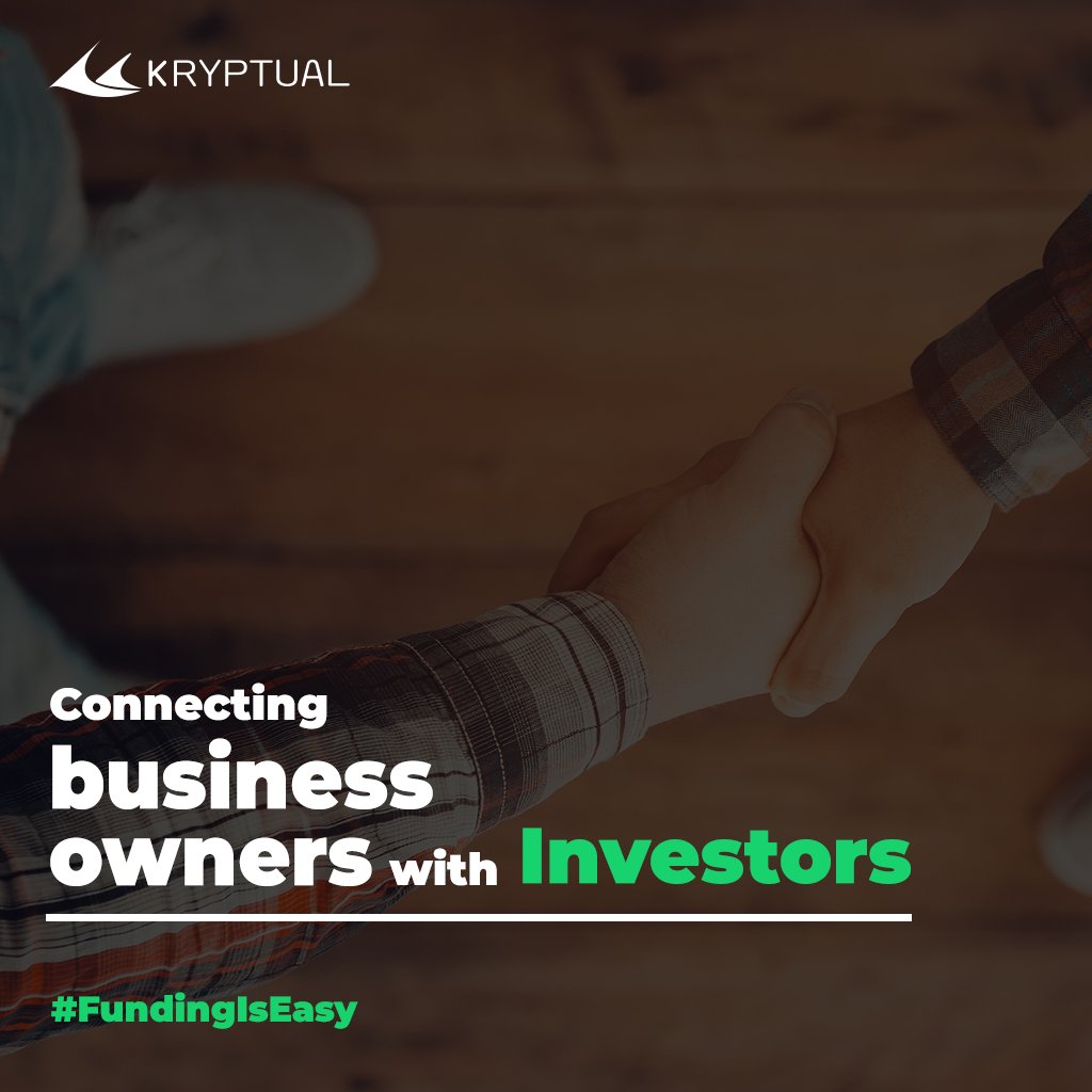 kryptual's tweet image. Kryptual benefits both the business owners and investors. So, whether you are seeking an investment or looking to invest immensely, Kryptual is the right platform. 
 Know more - kryptual.com
#RaiseWithKryptual #EaseFundRaise #FundingIsEasy #Kryptual