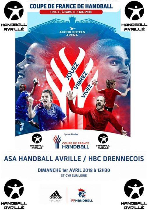 Handball_BZH's tweet photo. Les séniors filles du #HBCdrennecois en 1/4 de Finale #CDF🇫🇷 le 1er avril à @stcyrsurloire 
@HandballBZH @ffhandball https://t.co/6jUYqwbqPs