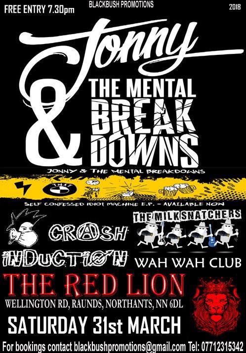 Crash Induction (@crashinduction) on Twitter photo Just over 24hrs until we hit The Red Lion in Raunds with <a href="/WAHWAHCLUB4/">Wah Wah Club</a>, Jonny & The Mental Breakdowns and The Milk Snatchers. Another step on the road to superstardom #punk #partypunk #livemusic #freemusic #supportyourlocalscene Just over 24hrs until we hit The Red Lion in Raunds with <a href="/WAHWAHCLUB4/">Wah Wah Club</a>, Jonny & The Mental Breakdowns and The Milk Snatchers. Another step on the road to superstardom #punk #partypunk #livemusic #freemusic #supportyourlocalscene