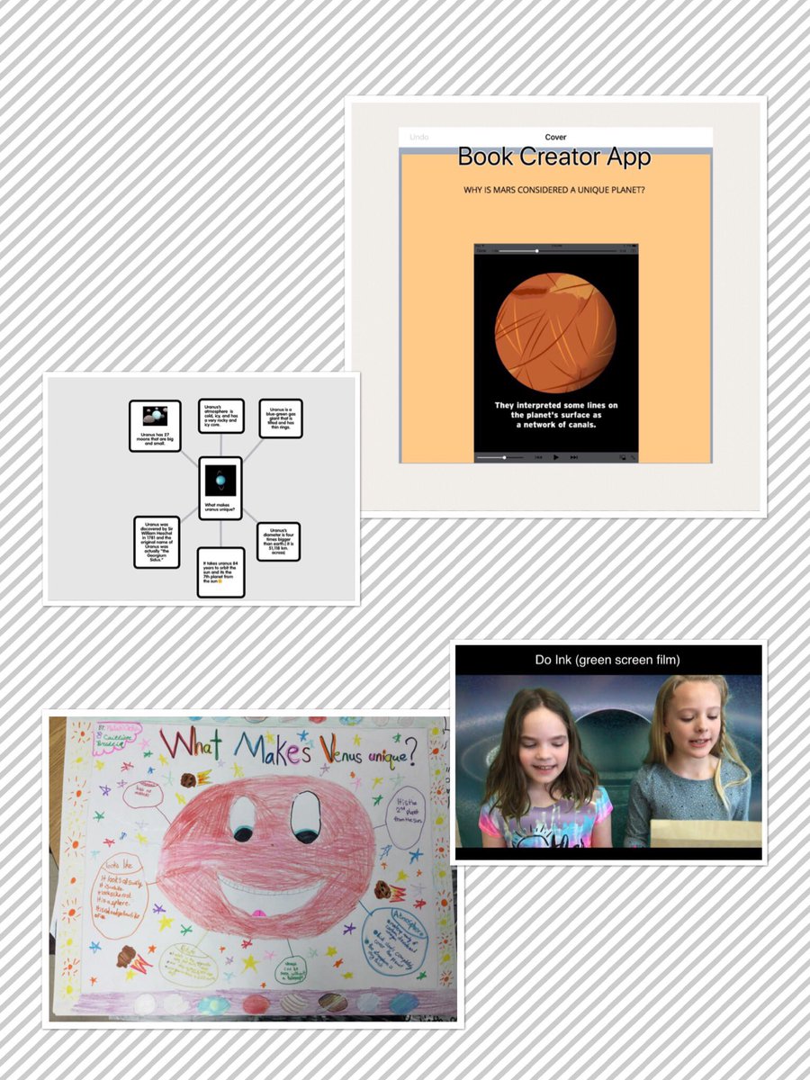 Planet Projects this year were all about collaboration and student choice! Ss projects consisted of posters, #poplet, #bookcreator, film w green screen, and even an essay. Their creativity never ceases to amaze me! #Grade3Kauffman <a href="/CBButlerElem/">Butler Elementary</a>