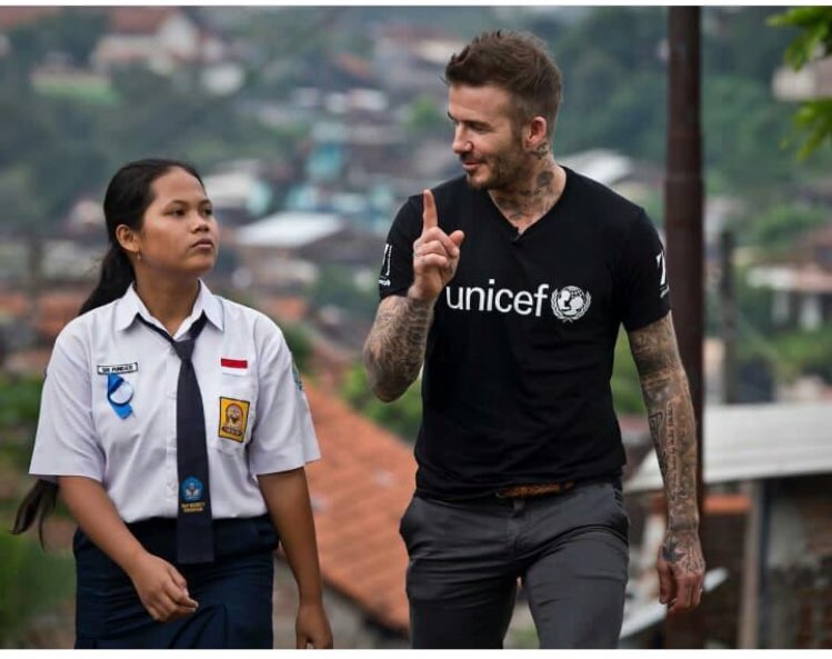 David Beckham bersama Sripun