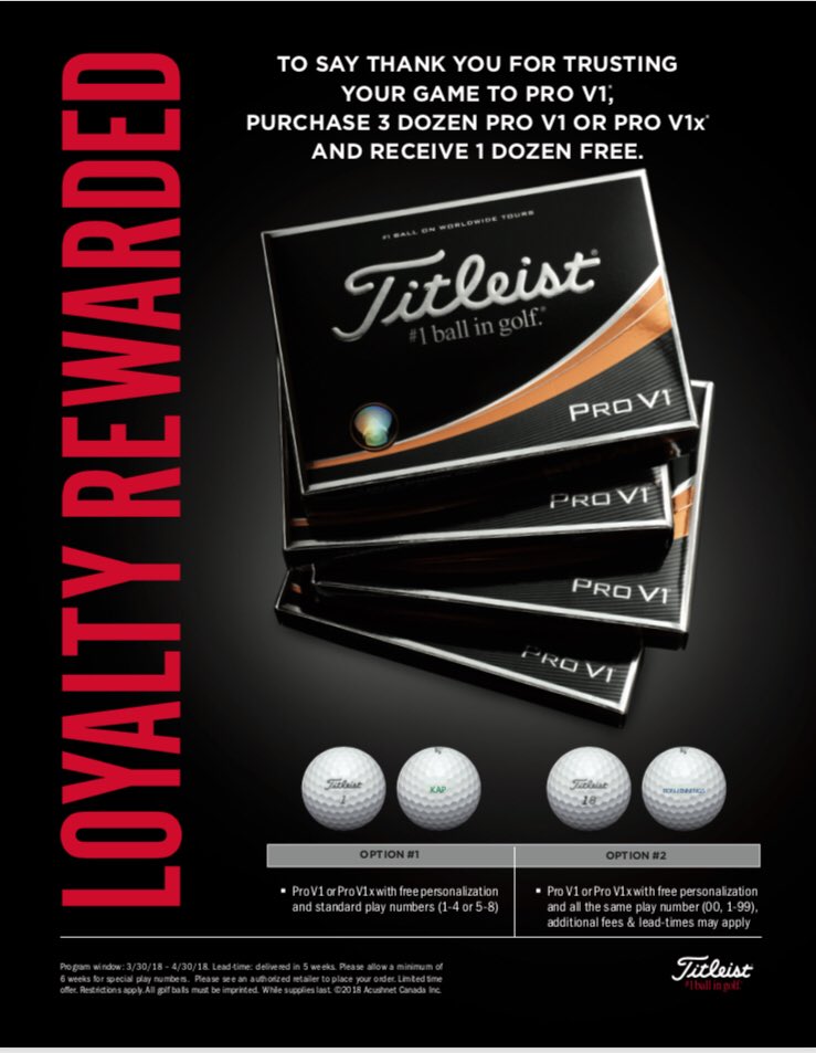 atrotski's tweet photo. It’s time to order your Loyalty Reward from @TitleistCA Call, email, text or direct message me for the best pricing! #brandedmerchandise https://t.co/SKo1G42yXs