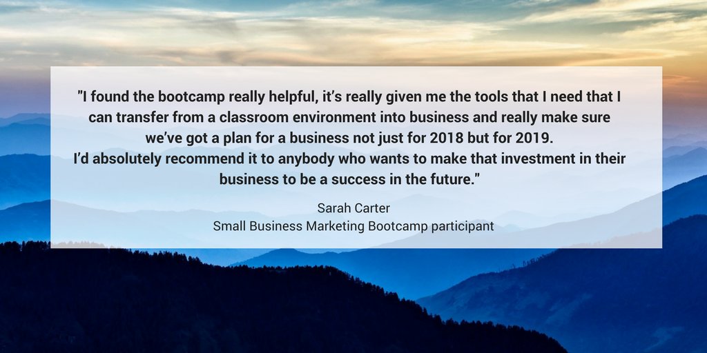 Are you wondering whether to sign up to the Small Business Marketing Bootcamp? Here is what Sarah had to say after the last one. Book here smallbusinessmarketingbootcamp.co.uk
