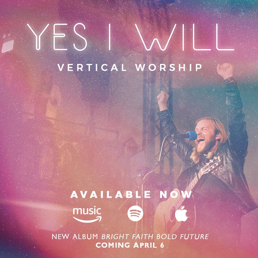 verticalworship's tweet photo. Our new song “Yes I Will” is available today wherever you enjoy music. New live worship album coming next week!

Lyric Video - https://t.co/MM2P8Bbmme
iTunes - https://t.co/uTWuLfBpPQ
Amazon - https://t.co/7q9Sp2LzUS
Spotify - https://t.co/683DucjIvh https://t.co/IdSpNOa2GR