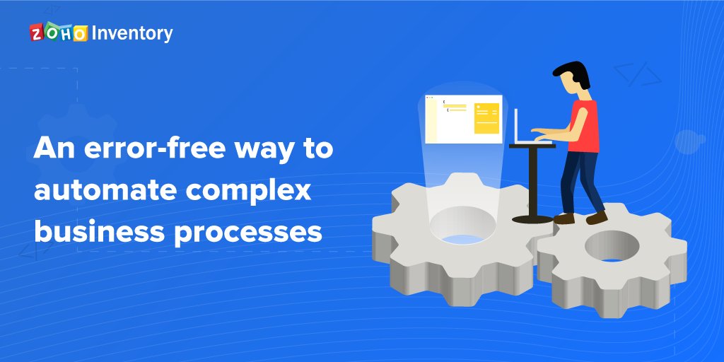 Zoho's tweet image. Learn how you can significantly cut down on your everyday work with the help of Custom Functions in Zoho Inventory. Check out our blog here : zoho.to/2J58uS4
#Customfunctions #ZohoInventory #Automation