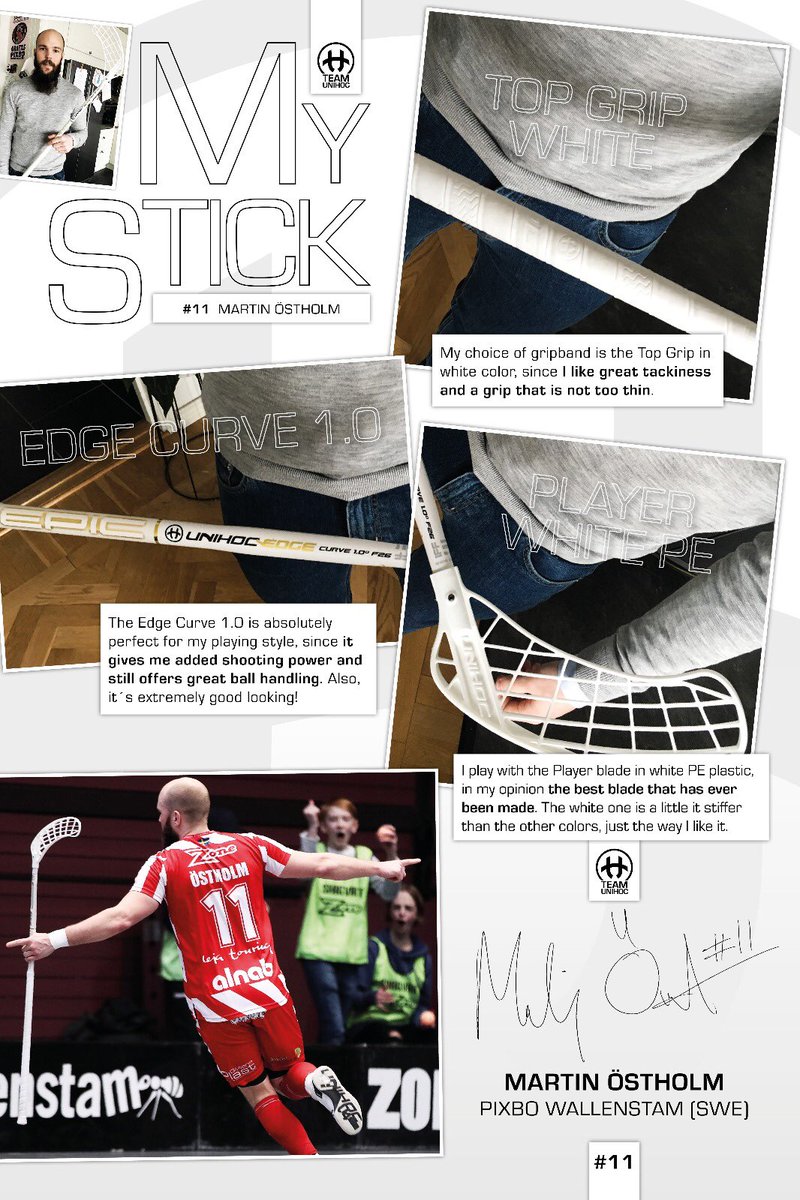 The stick of Martin Östholm! #teamunihoc