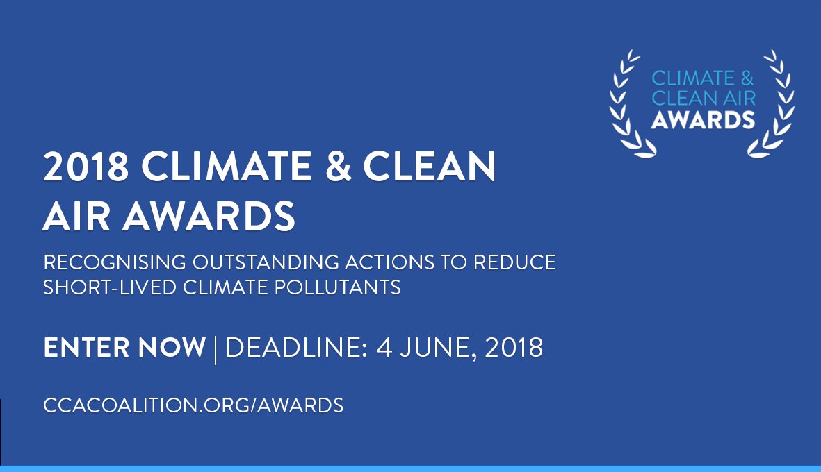 utsavmaden's tweet photo. Help us recognize outstanding actions to reduce short-lived climate pollutants! Nominate a group or individual for the 2018 #ClimateCleanAir Awards: https://t.co/HhuUzfPYaD https://t.co/i5goEpjvIm