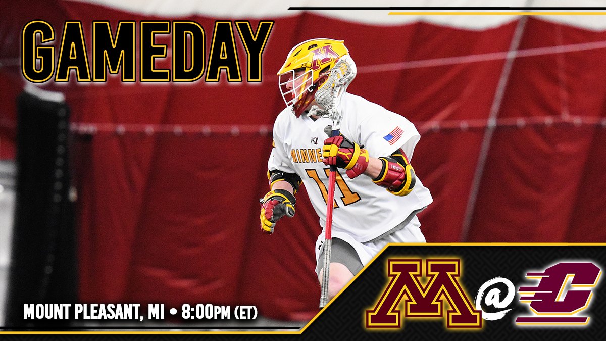 gophermlax's tweet photo. Gophers visit @CMUMensLacrosse tonight for their first of three games this weekend  #Gameday #MINNvsCMU #CCLA

⏰- 8:00pm (ET)
📍- Mount Pleasant, Mich. https://t.co/FpqTWxXrlX