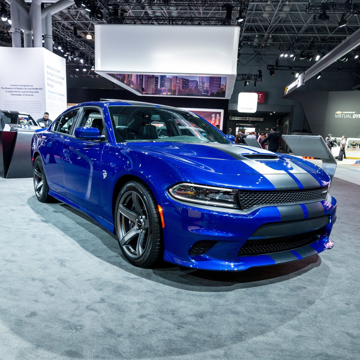 Dodge's tweet image. The golden age of muscle is now. #NYIAS