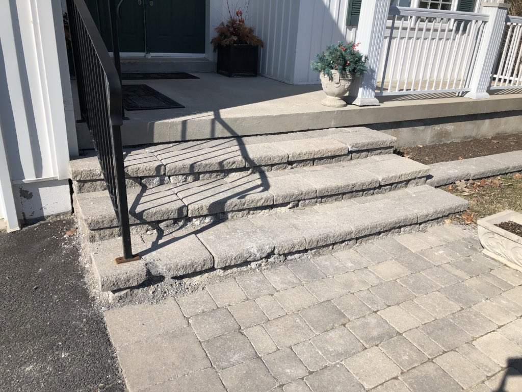 GoRedbeard's tweet image. Out meeting victims of winter salt in need of some hardscaping help