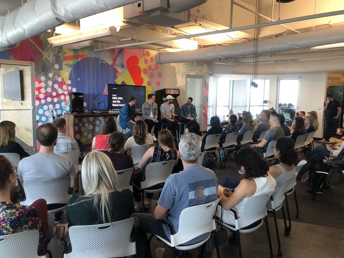 CM_Orlando's tweet photo. We’re having our first panel discussion with #CMOrlando at @prplrckscssrs discussing #Courage with @prplbobby @holyxmischief and @Jak_e_ ! https://t.co/EMosrHf7dk