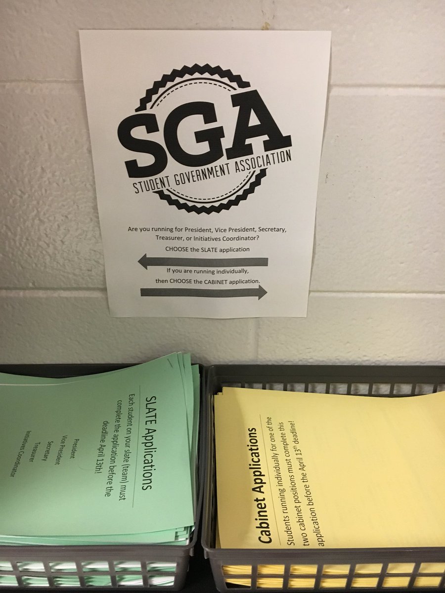 Here is my “politically motivated “ post for today. Run for student government ... forms outside Mr. Hale’s room north building