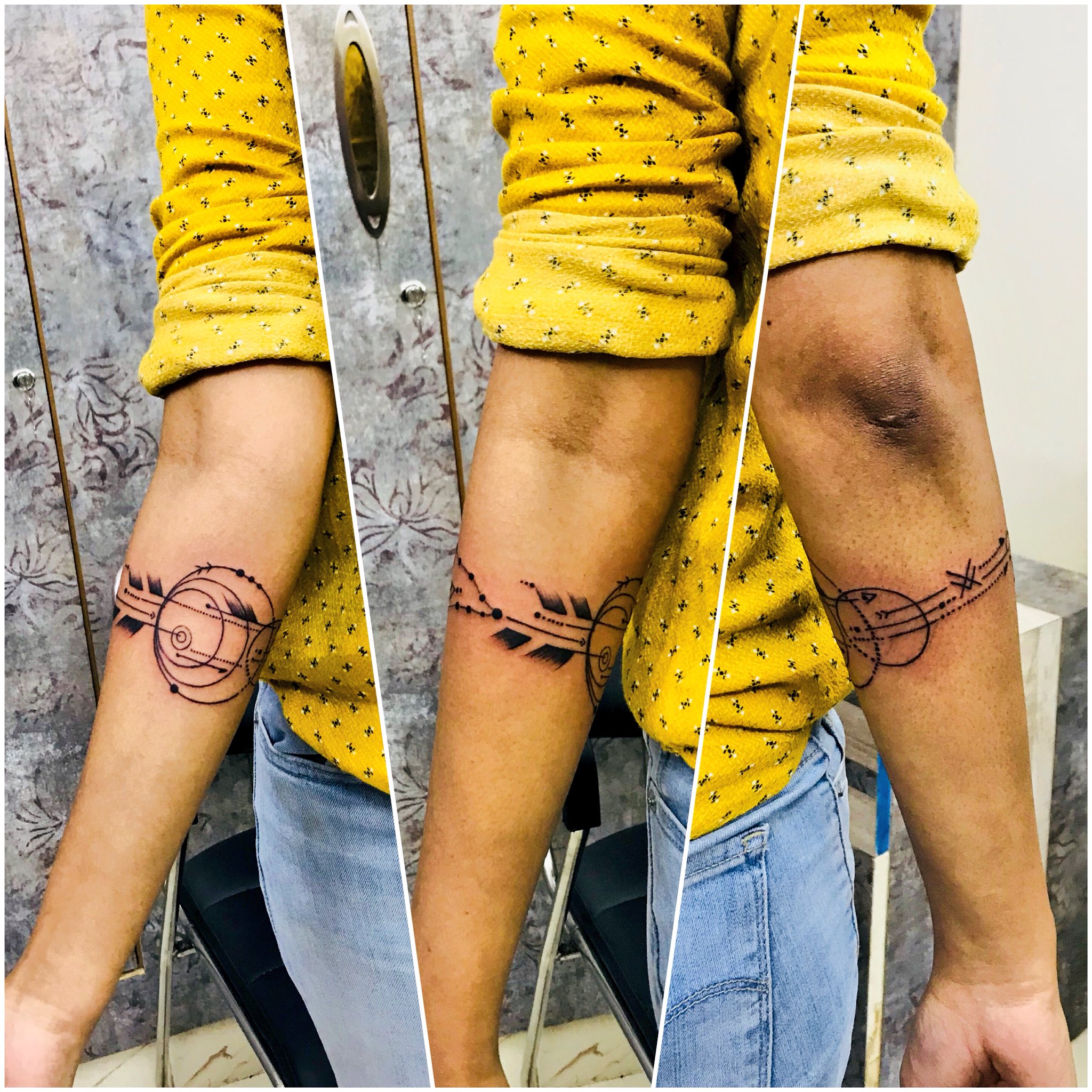 Wens wijsheid achterlijk persoon Yantra Tattoos on Twitter: "Geometrical arrow with star constellation as armband  tattoo #yantratattoos #yantrachennai #tattooart #inkedgirls @yantratattoos  https://t.co/Ny7FtYUWIF" / Twitter