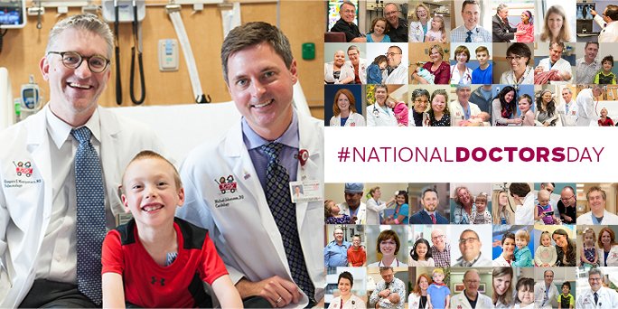 Happy #NationalDoctorsDay to the 600 physicians helping kids every day at Riley Hospital for Children. We are so grateful for your dedication and passion. #GiveHope