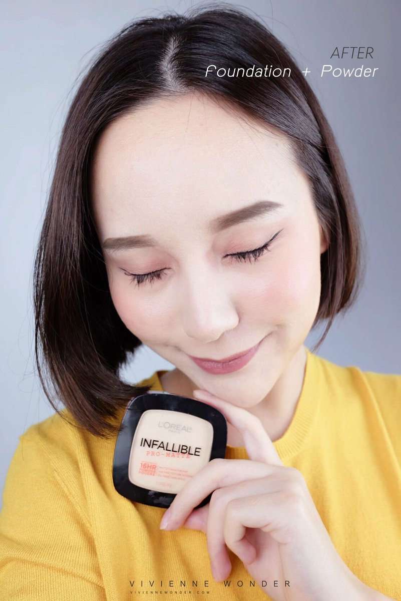 Viviennewonder's tweet photo. รีวิวนี้มีแจก10 รางวัลแค่ RT + FOLLOW เดี๋ยวมาสุ่มวันที่ 3 เมษานี้ เข้าไทยแล้วกับ L'Oreal INFALLIBLE แป้งคุมมันในตำนานที่ตอนนี้มีขายในไทยแล้วนะไม่ต้อง #รอพรีจนหน้ามัน รุ่นนี้มีทั้งรองพื้นและแป้งที่ให้ความปกปิดขั้นสุด และคุมมันตลอดวันไม่ดรอป ไม่ตกร่อง เนื้อแป้งบางเบามาก วี่ชอบนะ https://t.co/Y2bA5gVni2