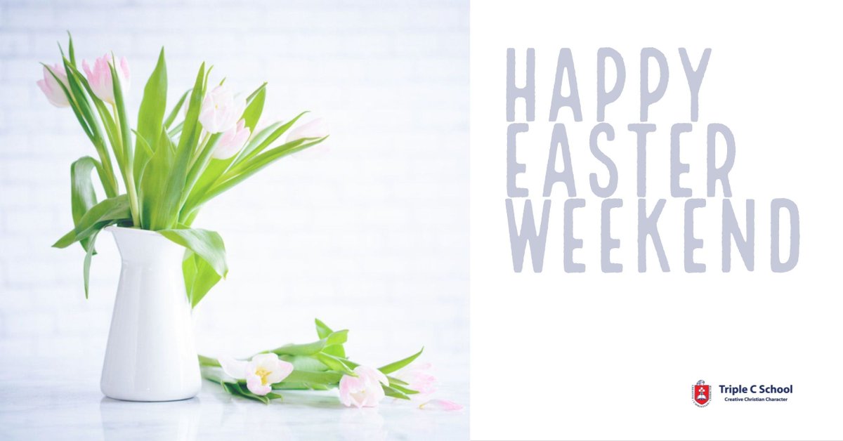 TripleCSchool's tweet photo. Happy Easter Friday. May your weekend be filled with Family, Friends and Joy. We hope and pray that you will reflect on the sacrifice that Jesus made for each of us. #TripleCSchool #EducationIsFun https://t.co/UaGy9RTs3i
