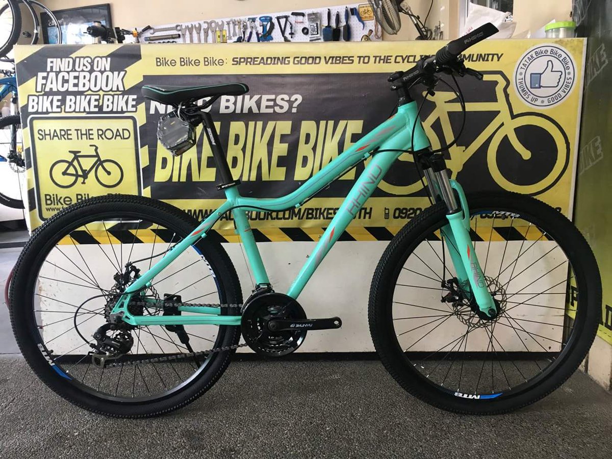 Hzelle's tweet photo. @Hzelle what a compulsive buying in deed.. For a Healthy Living.. MintGreen Rhino.. Thank You Po! #BackToHobbies #HealthyLiving #Biking #NewBike #Thankful #Blessed #Love #Happiness https://t.co/eUoGqqD5z7