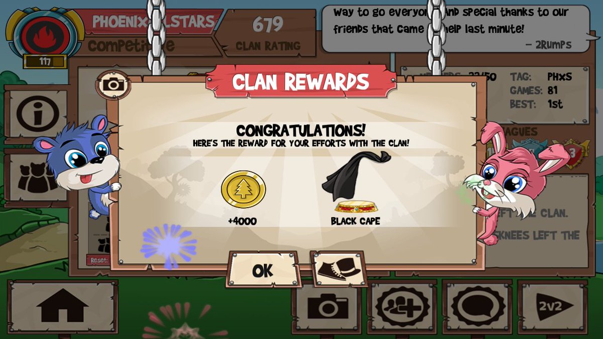 fun run 2 clan rewards list