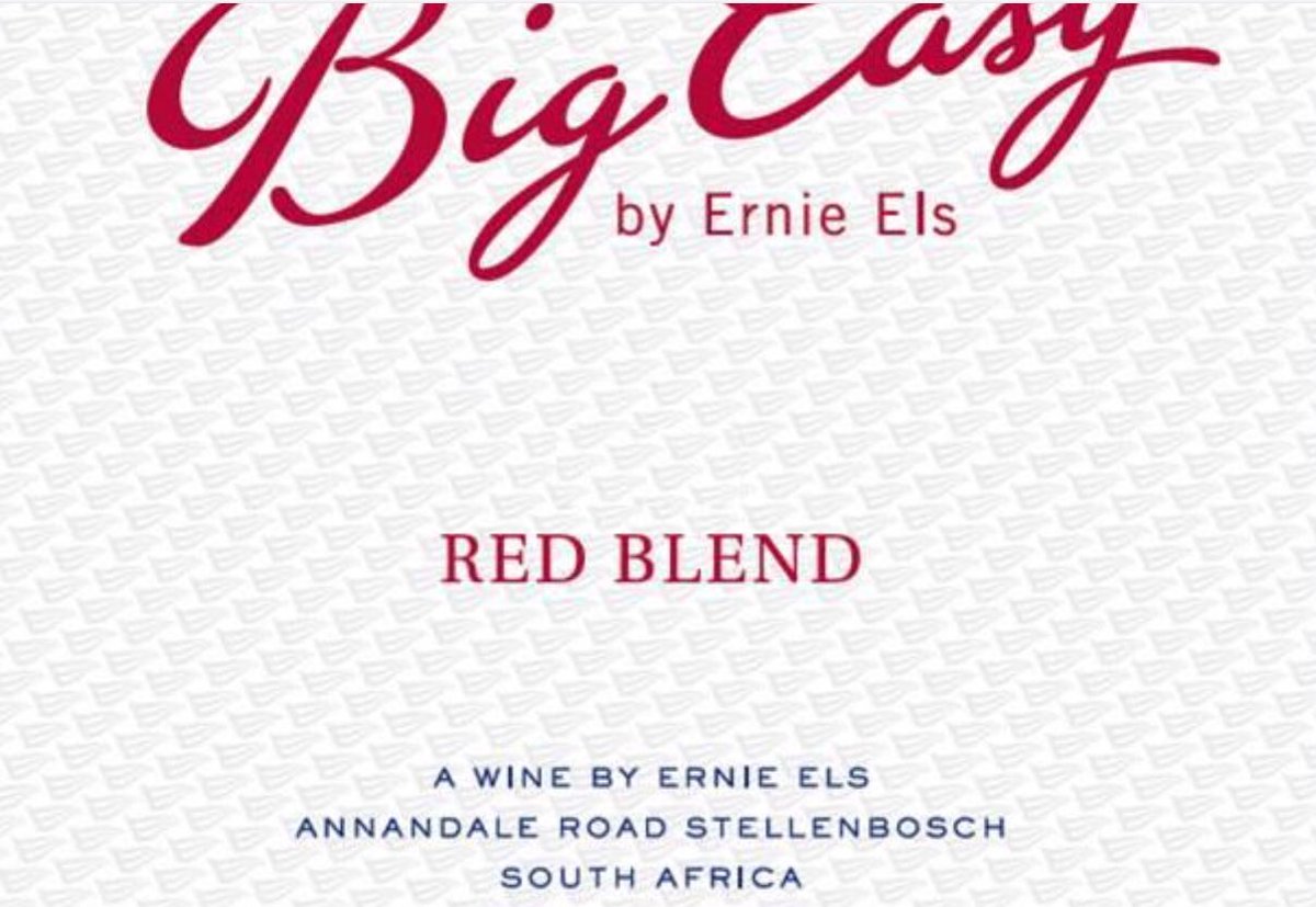 Big Easy red blend wine label