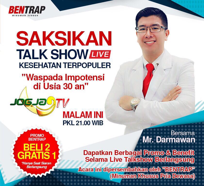 Proaktif_Adv's tweet photo. Ngakunya Jaman NOW tapi gampang loyo??

Coba donk BENTRAP. Cepet bikin ON, gak pake lama!

Dapatkan penawaran special saat siaran berlangsung! @JogjaTV https://t.co/TEOecmFkWH