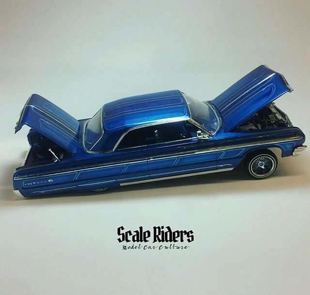 Scaleriders's tweet photo. Designed and Painted by Artist: @polos1980 #ScaleRiders #BuiltLow #modelcarculture #lowrider #64impala #impala #chevy #scaleauto #impala https://t.co/R32rFPcJpA https://t.co/JjcBmKKL0N