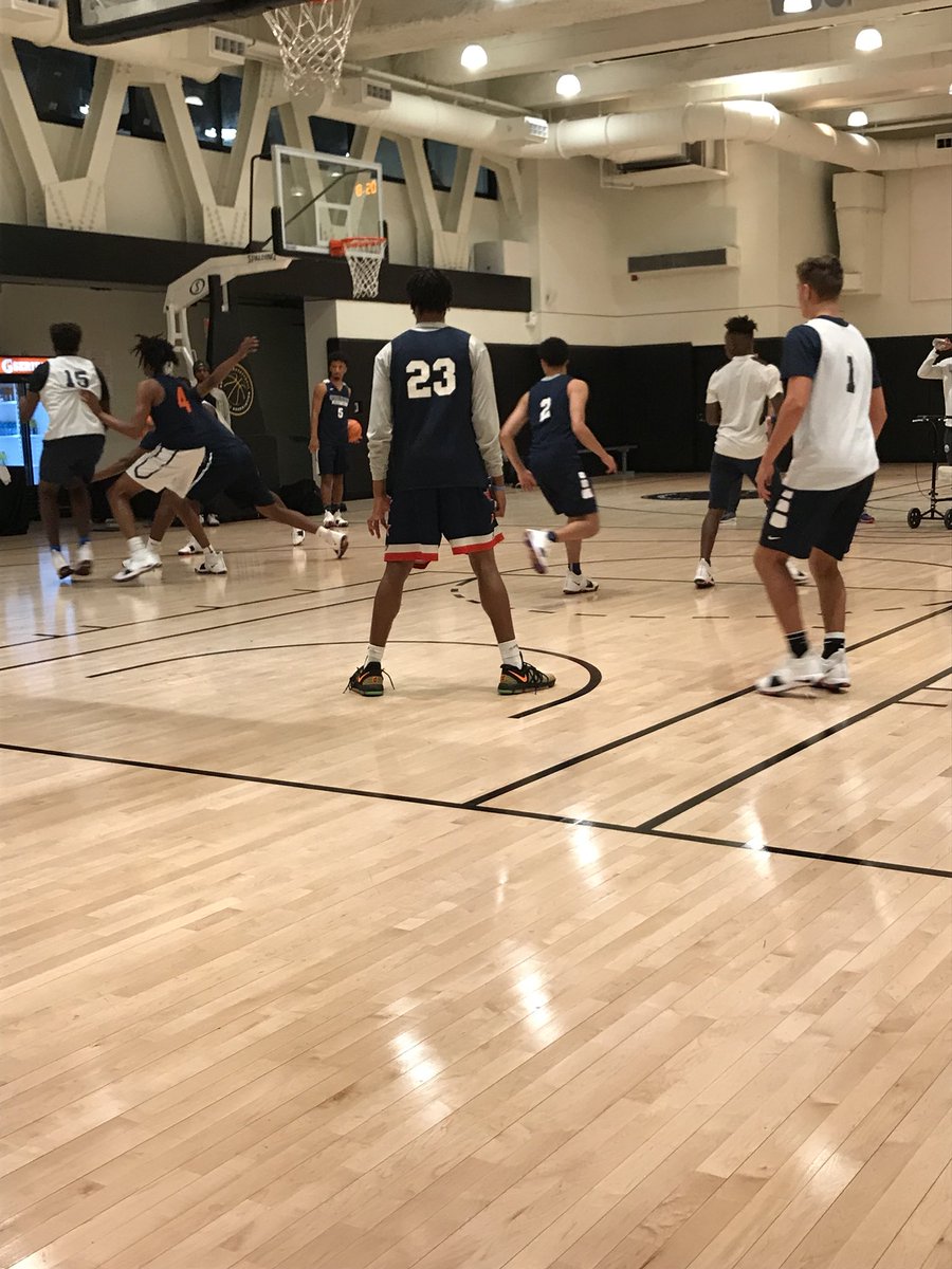 CoachHerf's tweet photo. Back at it again this morning. Tune in today at 3:00 on ESPN2 for our rematch with Oak Hill. #properpreperation #FinalFour https://t.co/rs3AAILlki