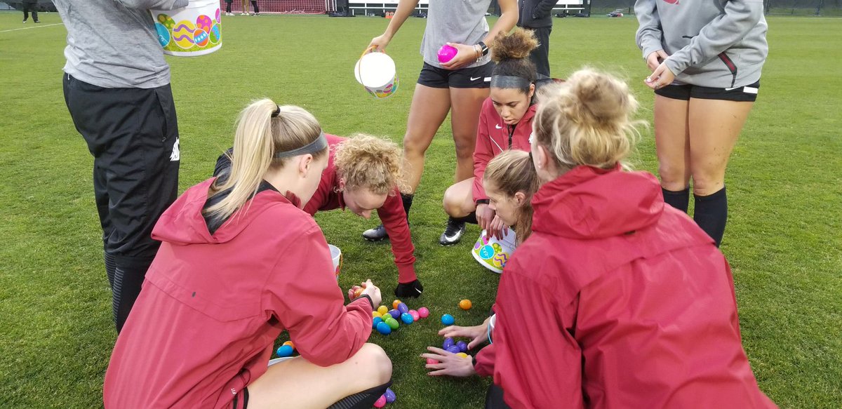 WSUCougarSoccer's tweet photo. The Easter Bunny came early to Lower Soccer Field    📷 from the hunt #GoCougs https://t.co/xm8K2mQ1Ie