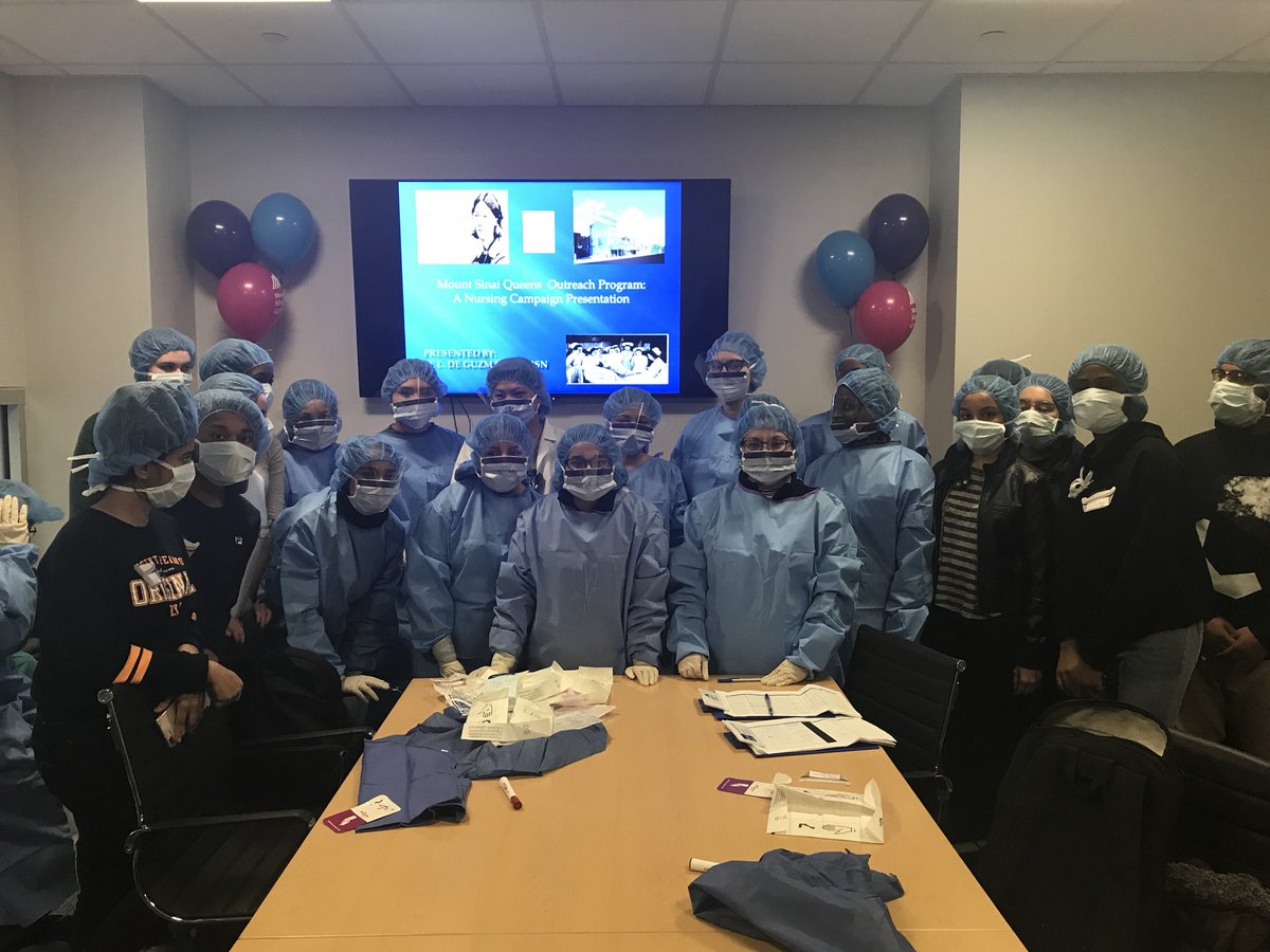 GNYCExploring's tweet photo. Last night during the final session at Mount Sinai Queens. Students tried on scrubs meant for circulating nurses and scrub nurses to get a sense of what it is like to be in the operating room.
#mountsinaihospital #mountsinaiqueens #mountsinai #nyexploring #gnycexploring #bsa https://t.co/MBfU1fQv1W