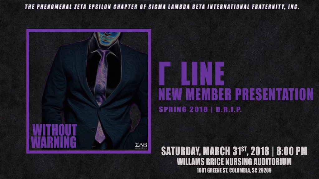 ICYMI: Beta Week starts this Saturday with our Spring ‘18 New Member Presentation. Be sure to join us as we reveal the newest Betas on campus! 😈 #UofSC #SigmaLambdaBeta #ZEBetas