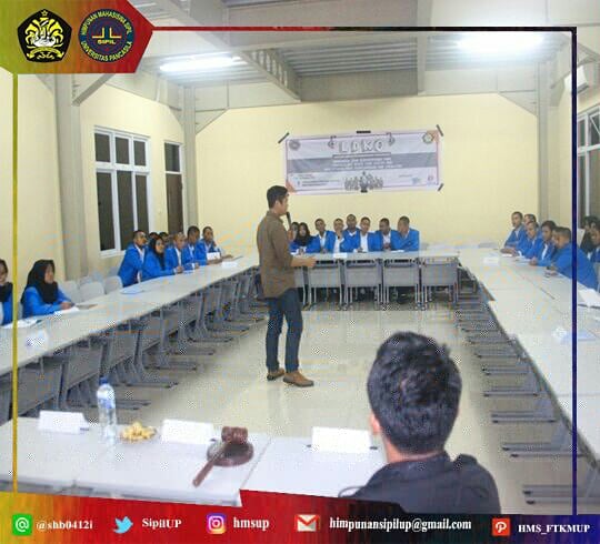 [LDKO 2018]
Latihan Dasar Kepemimpinan Organisasi yang bertemakan "Membangun Jiwa Kepemimpinan yang Pancasilais Serta Jiwa Kritis dan Menciptakan Rasa Kekeluargaan Nan Loyalitas"
Acara ini diadakan dari tanggal 23- 25 Februari 2018.
Bertempat di Fakultas teknik&amp;River camp cisarua