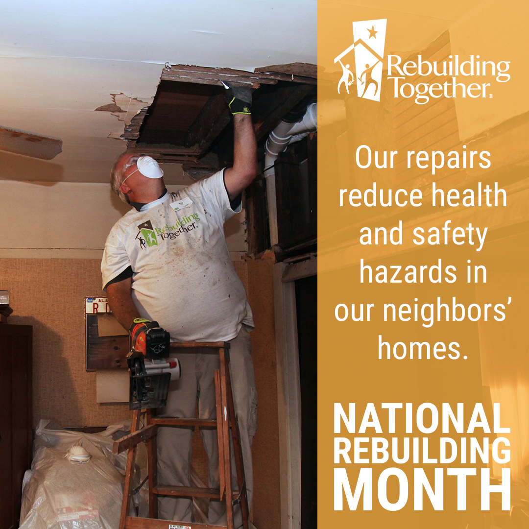 RebldgTogthr's tweet photo. .@RebldgTogthr targets 25 critical health and safety priorities in every home we touch. Thanks to the support of our partners and volunteers, we found our home modifications can reduce health and safety hazards by 84%. Join us to do more: https://t.co/ZBGFqr7o3y #RebuildingMonth https://t.co/SGzSLBMBKI