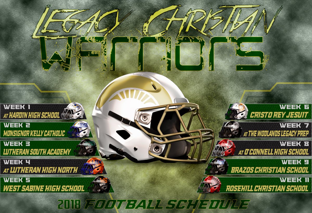VYPEGraphics's tweet photo. Please welcome @BeaumontLegacy to the #3Rsports family! The Warriors got a great looking schedule for their 2018 football season! Good luck Coach Esprit and the Warriors! https://t.co/kVa3WjnynI