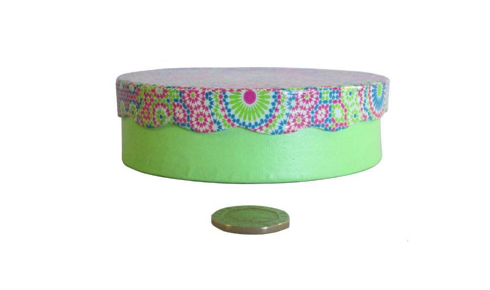 New today: Funky Green Box, Circular Storage Box, Aztec Design Gift Box, Jewellery Box, Funky Aztec Home Decor, Teenager Gift, Container with lid etsy.me/2GpaPd6 via <a href="/Etsy/">Etsy</a>