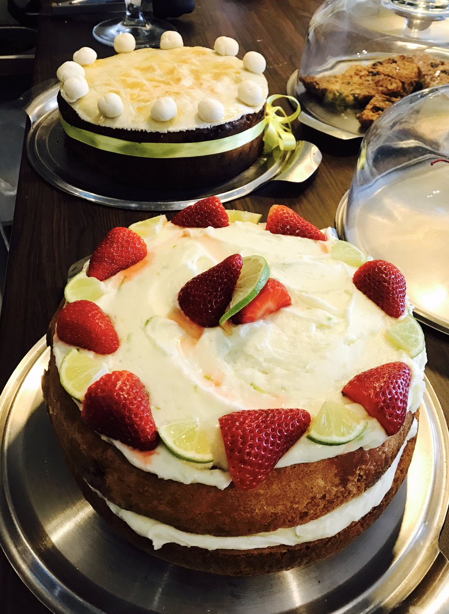 Wow the Easter Bunny Baker at Lempicka has been busy 🐰 Hot cross scones, simnel cake, chocolate nest cake and strawberry/lime cake all ready for Easter Saturday! 🍰