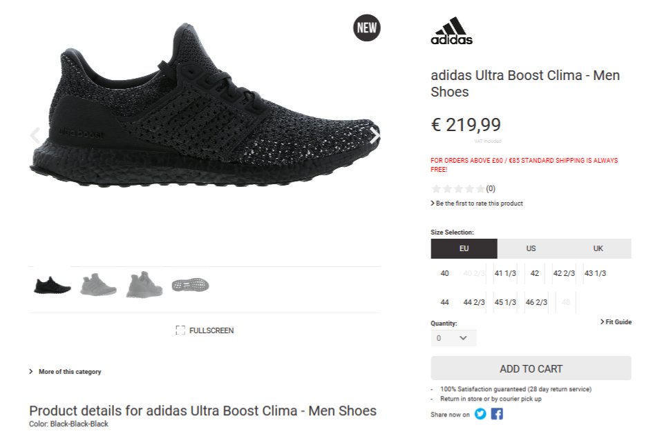 Download Adidas Ultra Boost 40 Triple Black On Feet Pictures