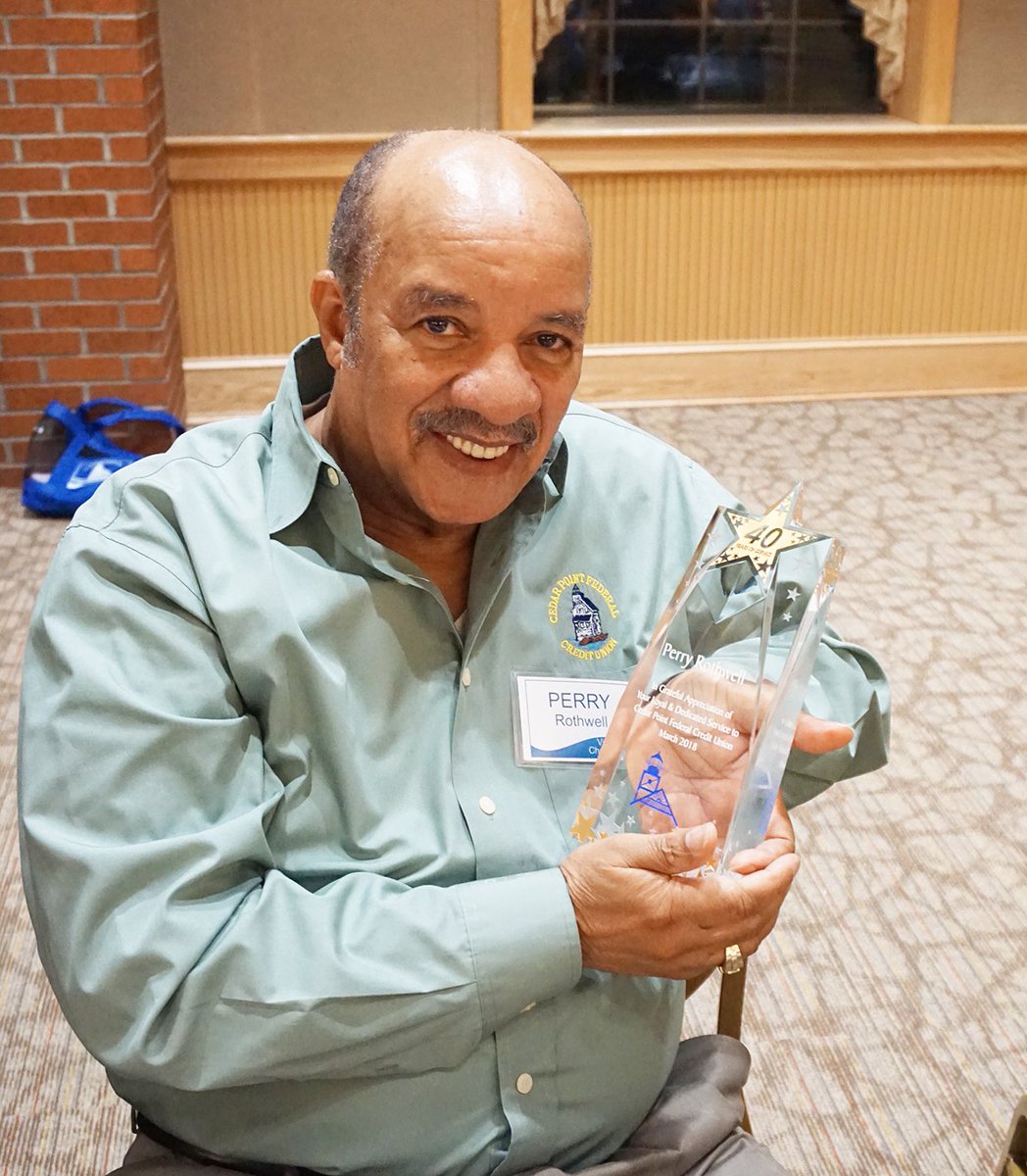 CedarPointFCU's tweet photo. A very special "thank you" goes out to Vice President of our Board of Directors, Perry Rothwell. Thanks for 40 years of service to Cedar Point Federal Credit Union! The recognition is well deserved. https://t.co/FGmy7qJtIO