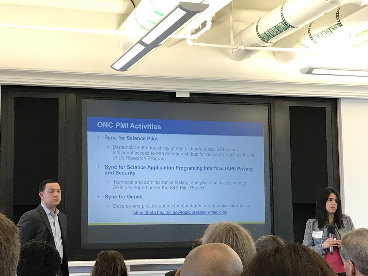 BWHiHub's tweet photo. Teresa Cabán and Stephen Konya provide overview of interoperability activities &amp; giving patients access to health records  @ONC_HealthIT #HHSstartupBOS #HHSstartupday https://t.co/VxSyaEoov8