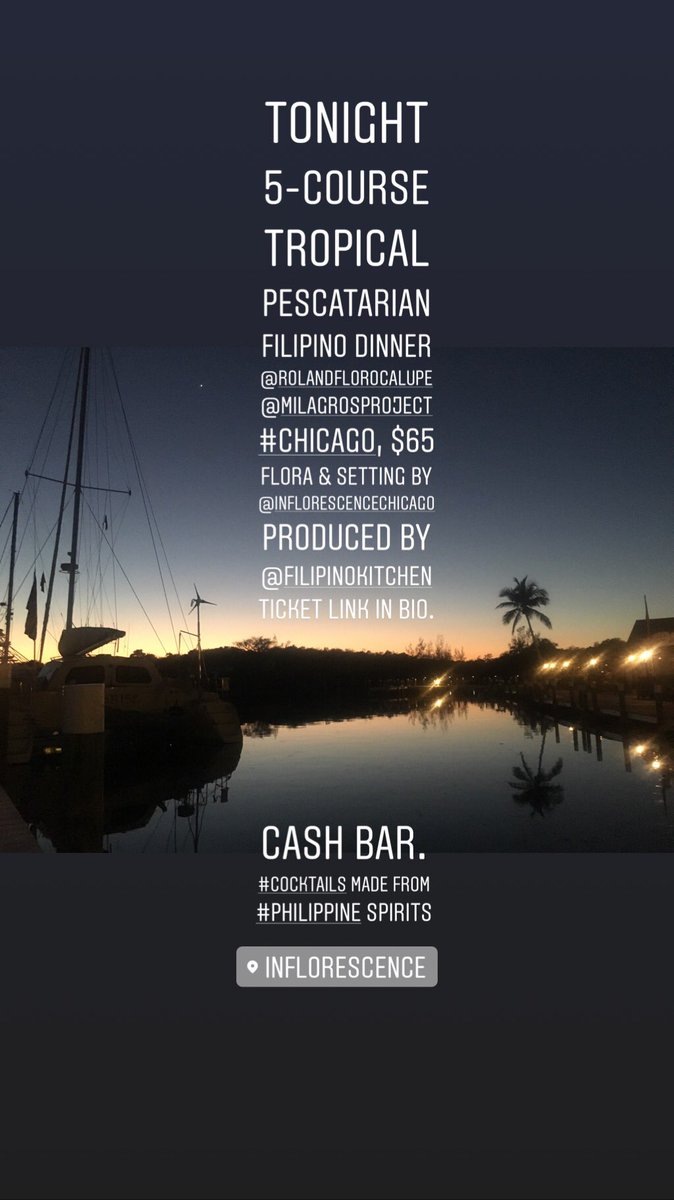filipinokitchen's tweet photo. TONIGHT 5 course TROPICAL PESCATARIAN #filipino popup dinner w #Chef Roland Calupe of #milagrosproject in #Chicago #ukrainianvillage #inflorescence tickets, $65; cash bar w #philippine spirits! https://t.co/GqPO1OoVpn https://t.co/2vNttb06bx