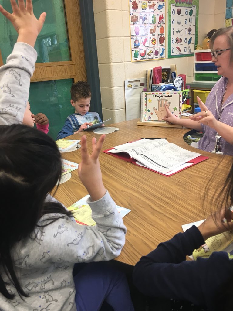 High levels of engagement in kindergarten reading group, developing strategic readers and comprehenders <a href="/hcpsselemla/">HCPSS Elem Lang Arts</a>