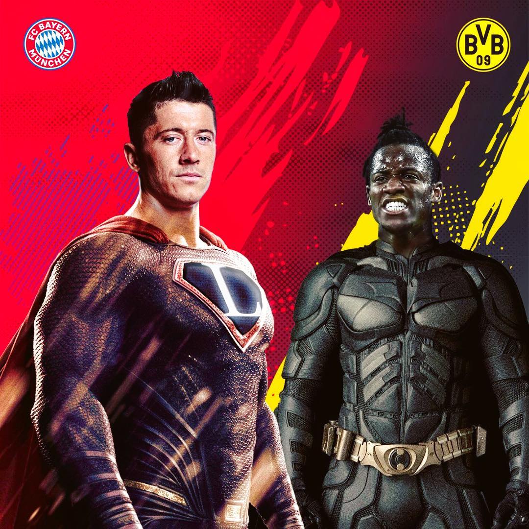 FCBayernEN's tweet image. ❌ Super-Lewy 🆚 Batsman 🦇 

Coming soon to a screen near you 📺 #FCBBVB #LewanGOALski
